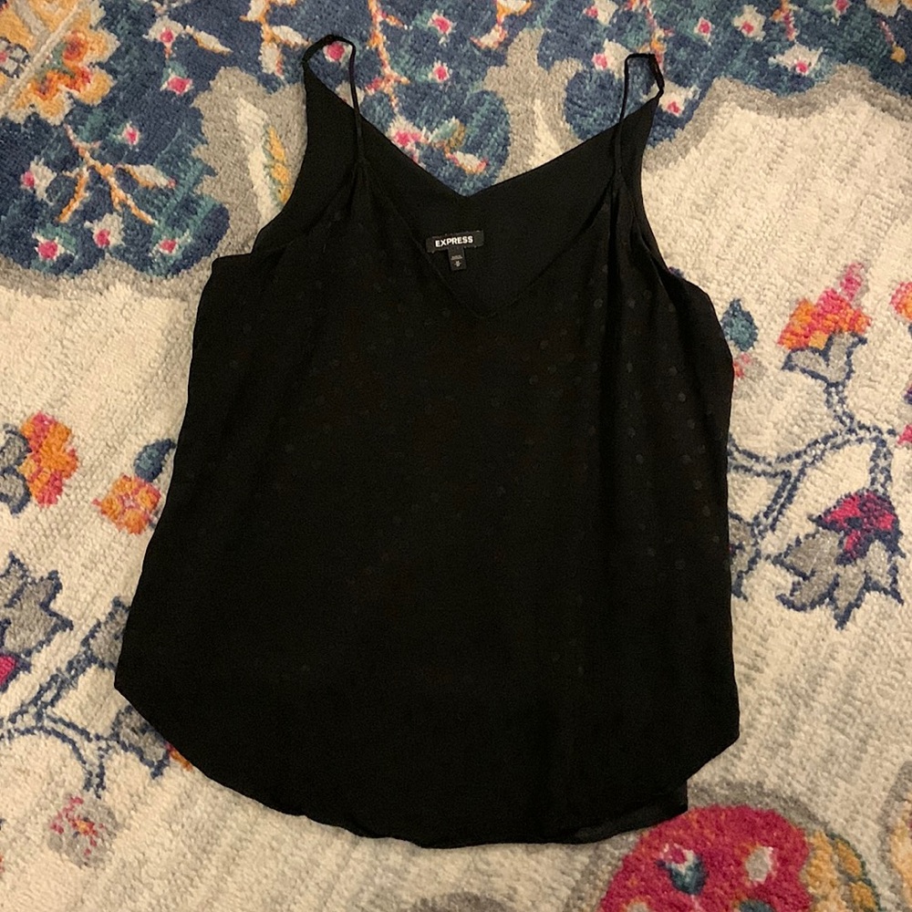 Express polka dot tank top blouse